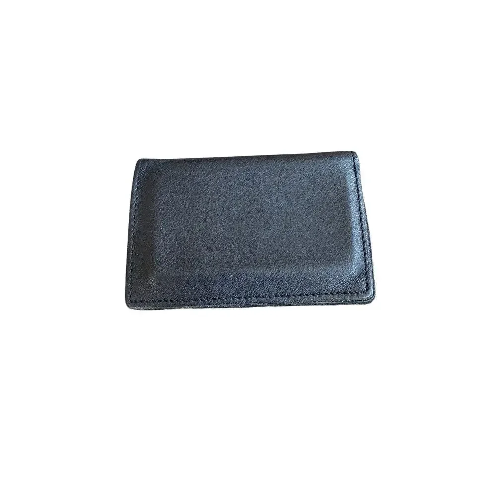 Hiscow Mens Bifold Leather Wallet Credit Card holder money black